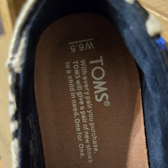 Toms Embroidered Slip On Sunset Stellar Blue Jacquard Womens Shoes Size 6.5 - Picture 10 of 10